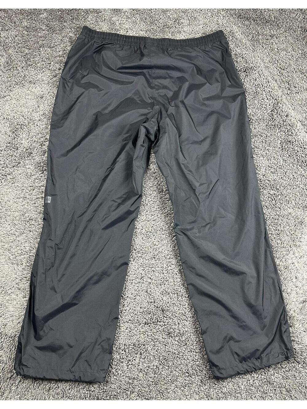 NWT MEC Aquanator Rain Pants Black Pertex Shield Waterproof Hiking Shell XXL NWT